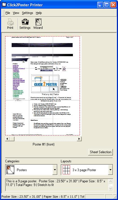 Click to view Click2Poster 1.0 screenshot