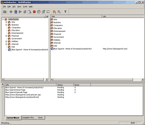 WebWhacker Screenshot