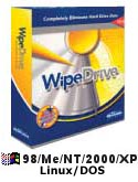 WipeDrive is designed to completely and permanently erase all the information from your PC allowing you to safely discard it with peace of mind. WipeDrive will erase your files, Windows, disk formats, and partition tables. The drive is made as clean as it was when it left the factory.